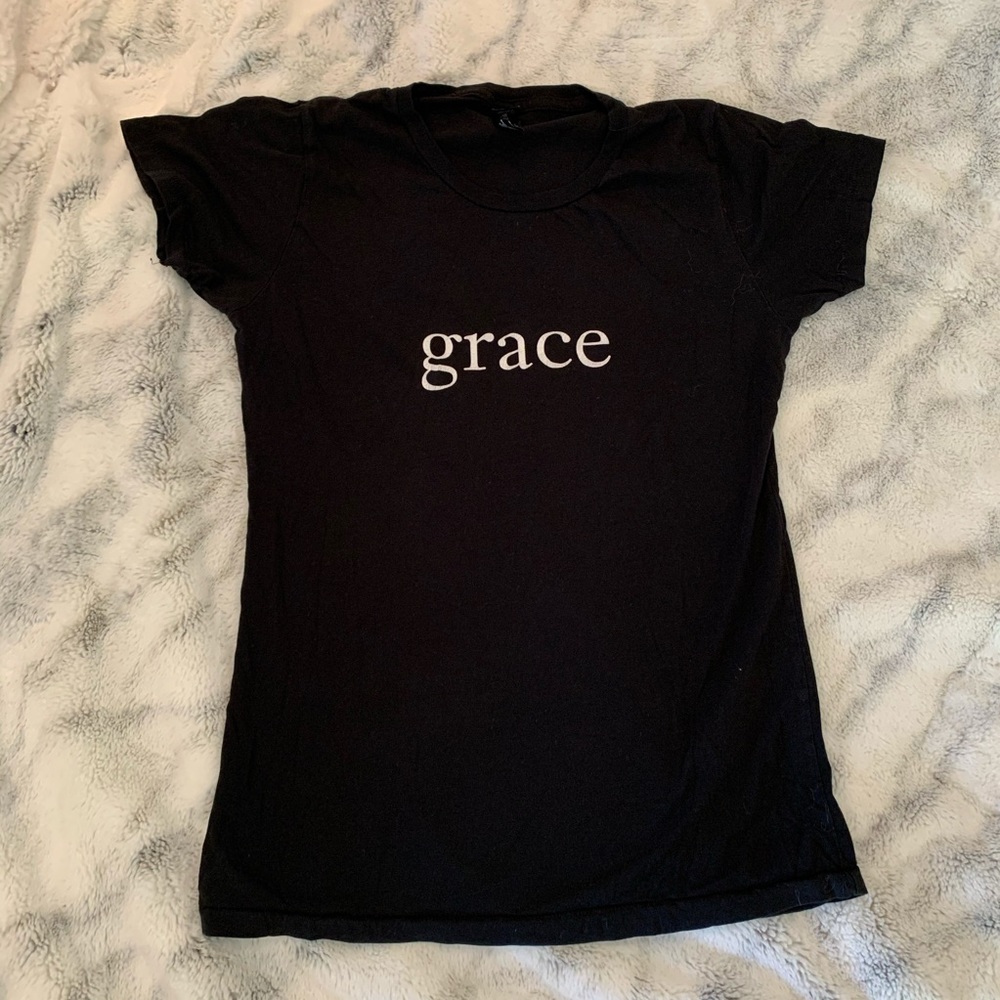 Philosophy “Grace” black graphic top